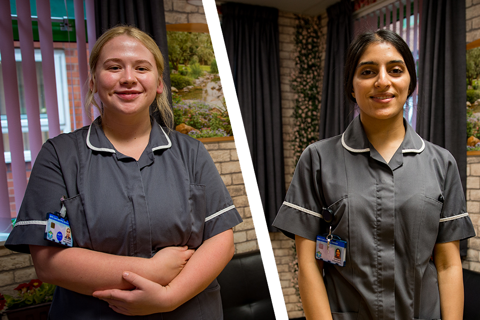 Healthcare Assistants Sadie Seddon and Sofiya Ibrahim