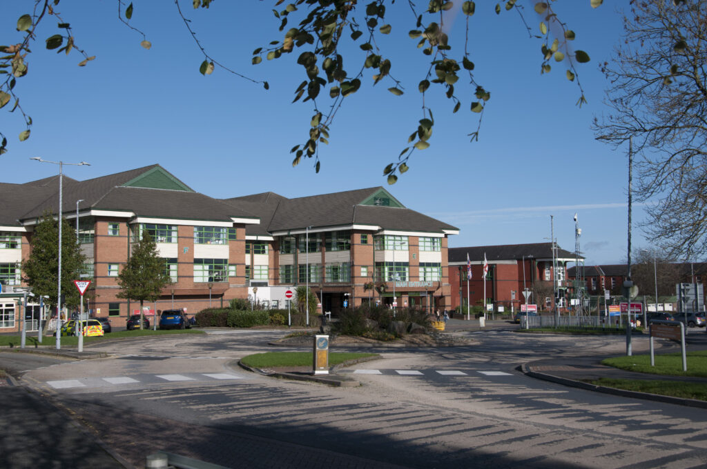 Royal Bolton Hospital on a sunny day