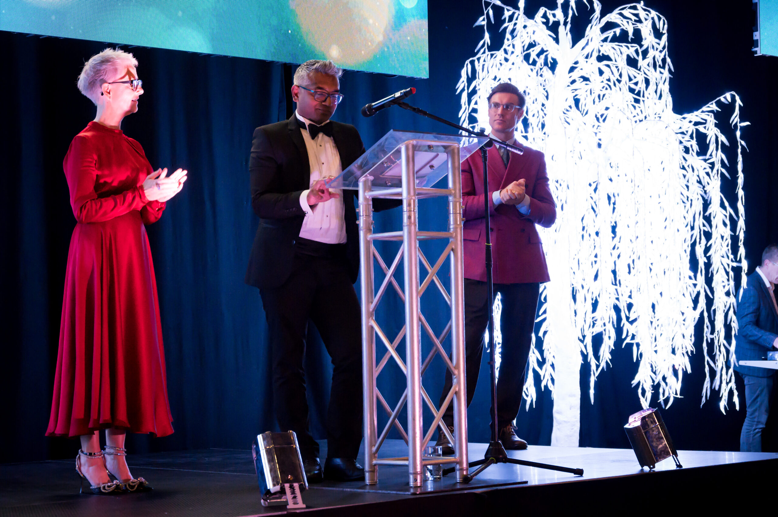 Fiona Noden and Dr. Niruban Ratnarajah at the 2023 FABB Awards