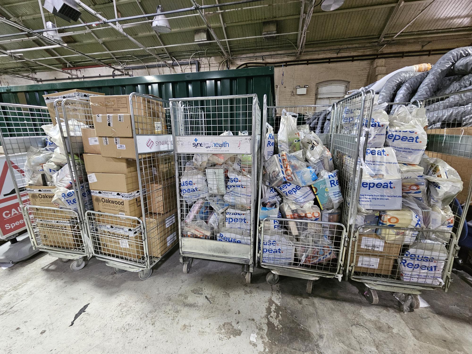 Delivery of books from Tesco's Oakwood Distribution Centre