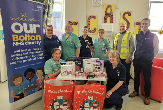 Overbury donated gifts to the enhanced care team for patients at Christmas
