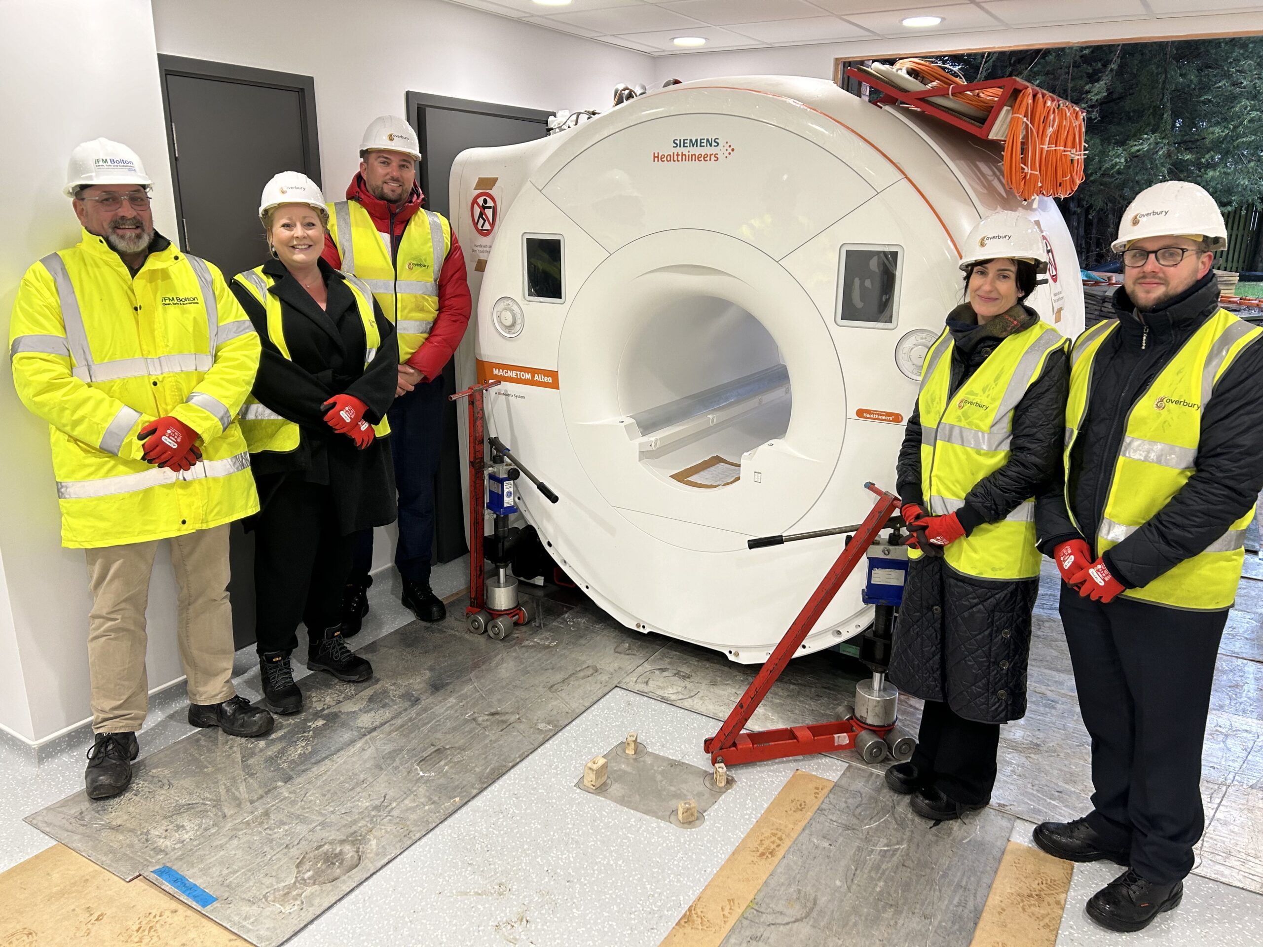 The installation of the MRI scanner at Bolton's CDC