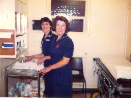 Jean Cummings at Salford A&E in the mid-1980s