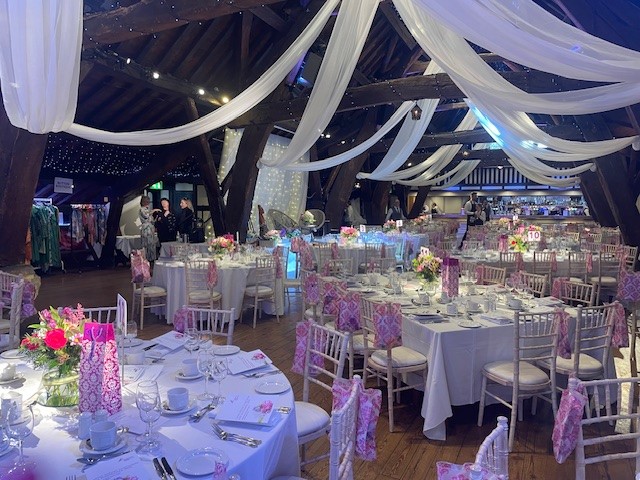Rivington Barn decorated with table dressings