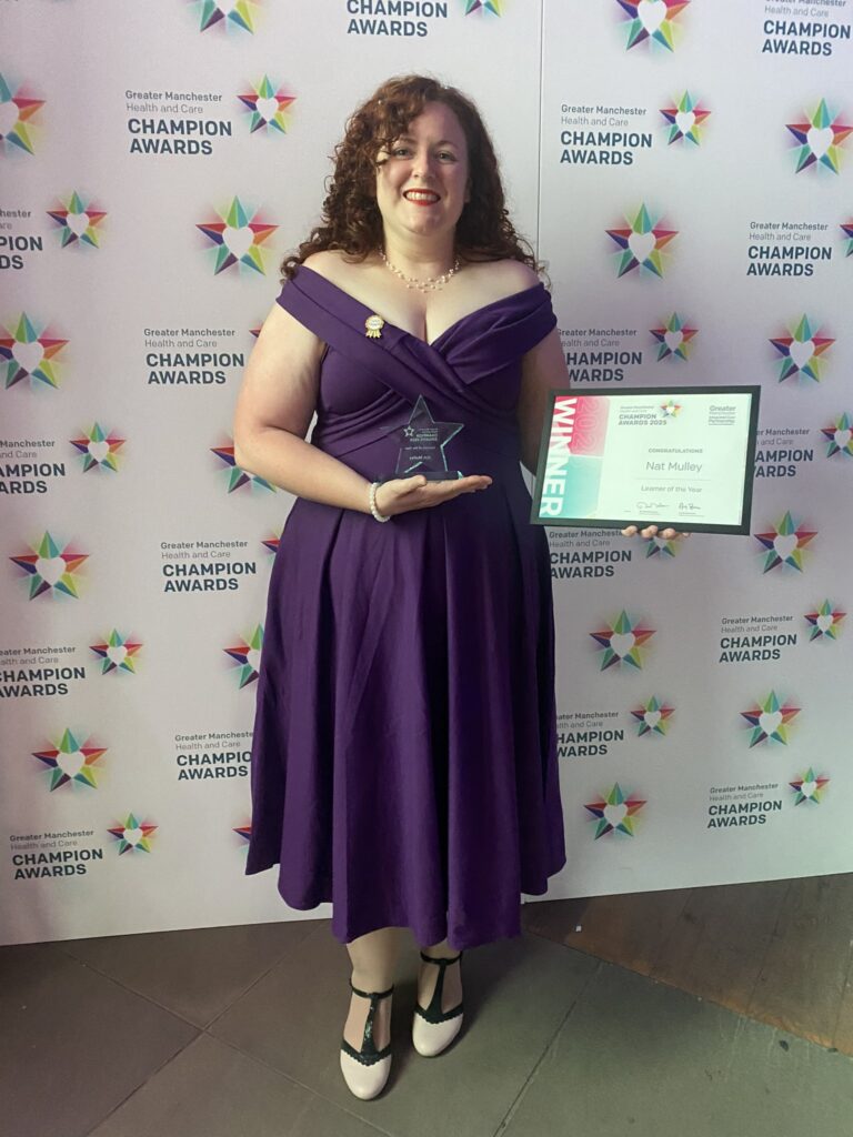 Nat Mulley, Student Nurse with her award