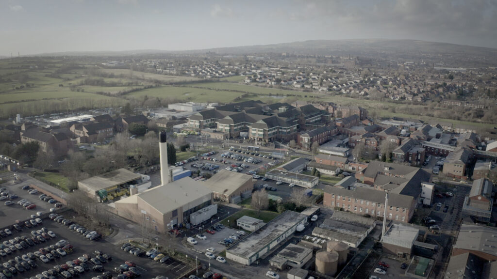 Aerial view of Bolton