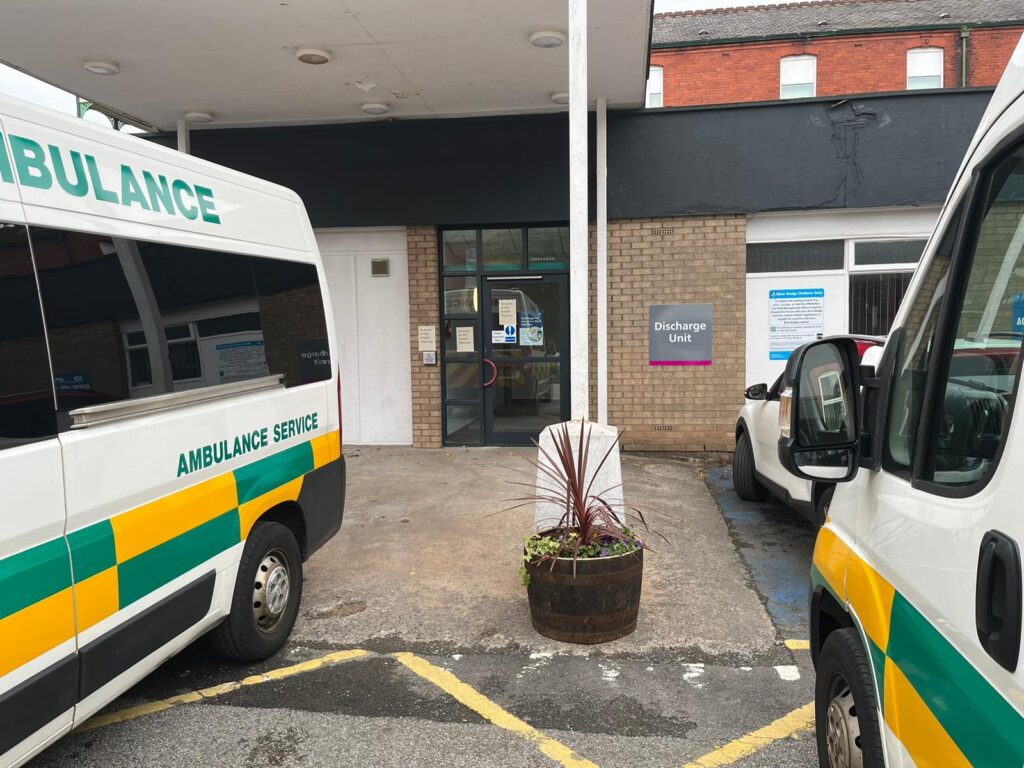 Outside the Discharge Unit at RBH
