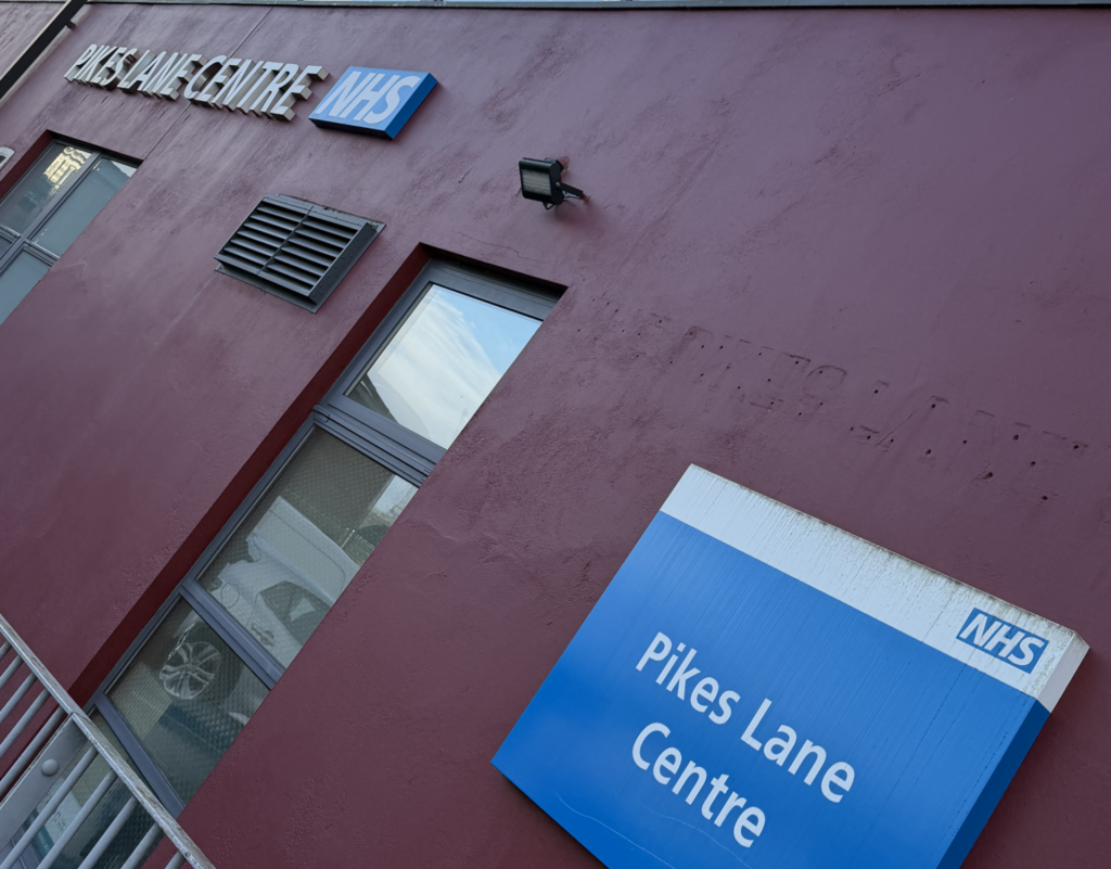 Pikes Lane Centre signage