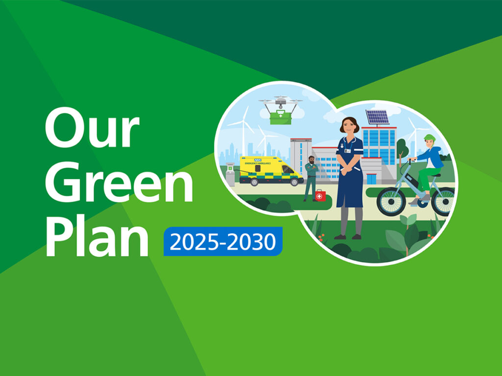 Bolton Foundation NHS Trust Green Plan graphic for 2025-2030