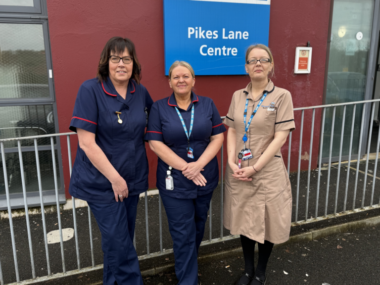 Proactive Care team outside Pikes Lane Centre