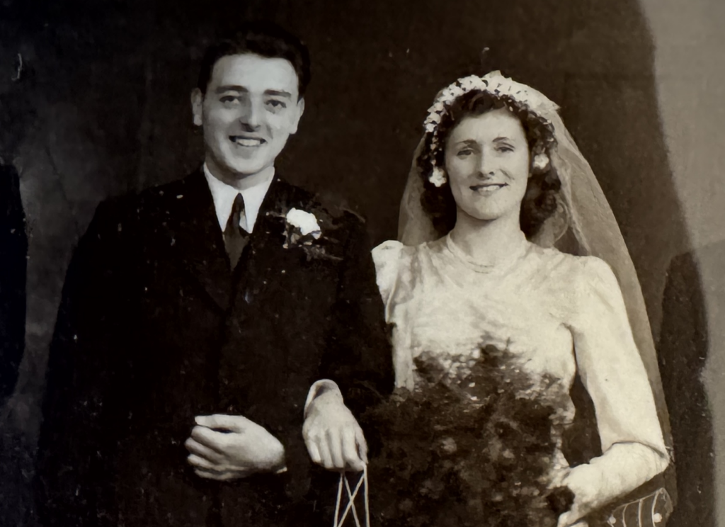 Geoff and Betty on their wedding day in 1948