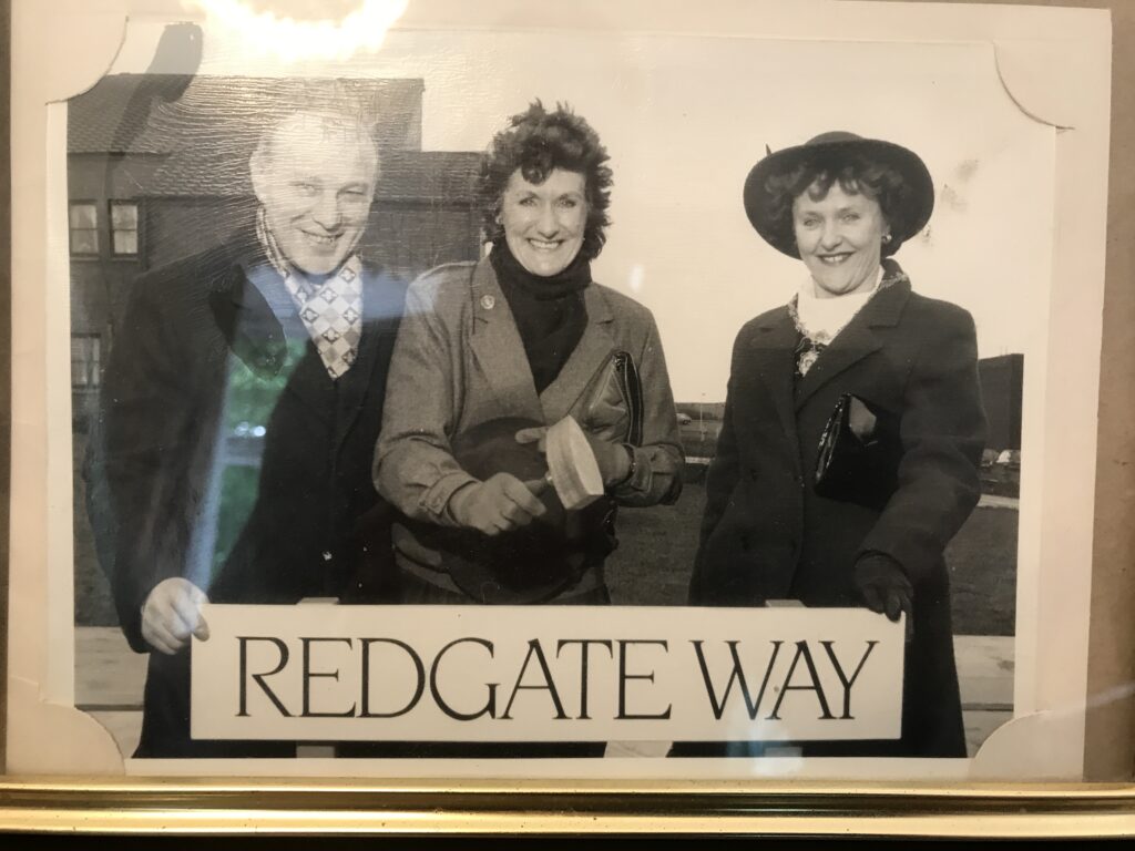 Betty at the opening of Redgate Way at Royal Bolton Hospital