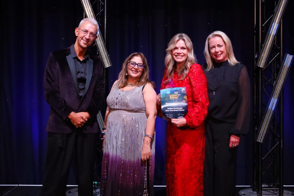 Debbie Dowie and Boot Out Breast Cancer win the Charity Supporter of the Year Award